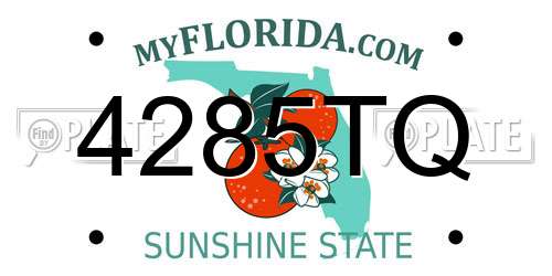 4285TQ Florida License Plate