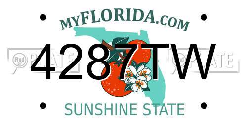 4287TW Florida License Plate