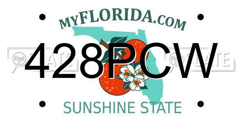 428PCW Florida License Plate