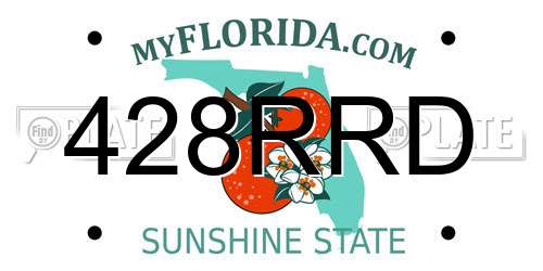 428RRD Florida License Plate