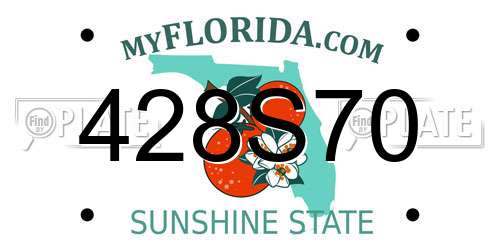428S70 Florida License Plate