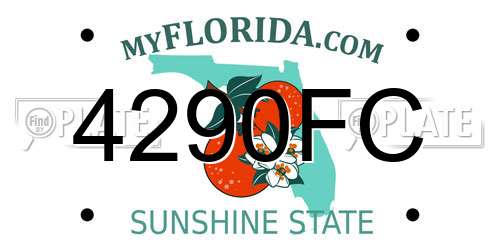 4290FC Florida License Plate