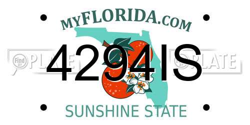4294IS Florida License Plate
