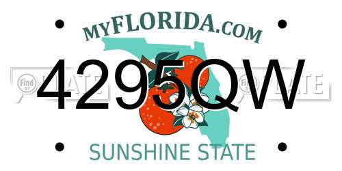4295QW Florida License Plate