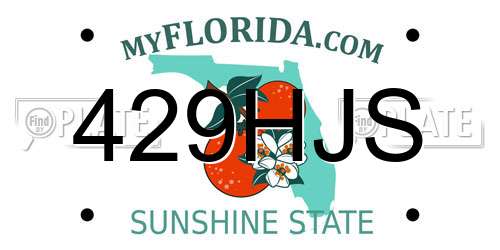 429HJS Florida License Plate