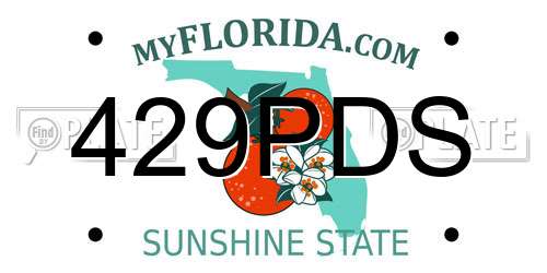 429PDS Florida License Plate