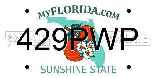 429PWP Florida License Plate