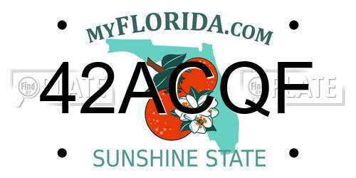 42ACQF Florida License Plate