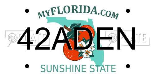 42ADEN Florida License Plate