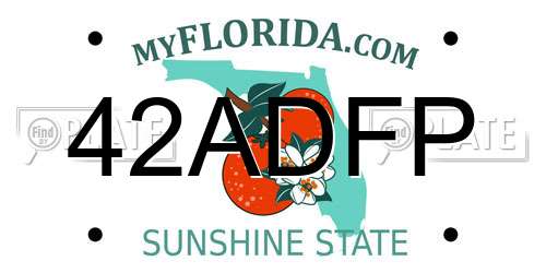 42ADFP Florida License Plate