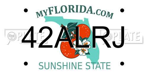 42ALRJ Florida License Plate