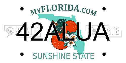 42ALUA Florida License Plate
