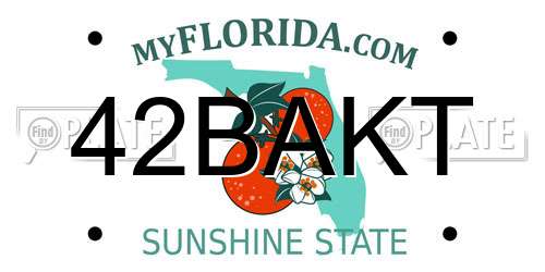 42BAKT Florida License Plate
