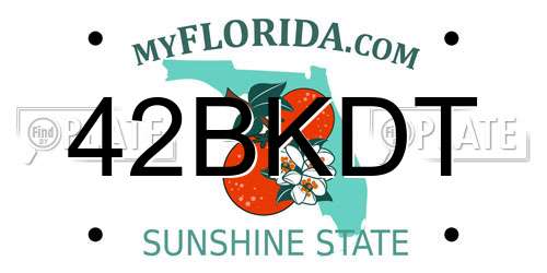 42BKDT Florida License Plate