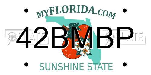 42BMBP Florida License Plate