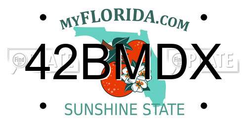 42BMDX Florida License Plate