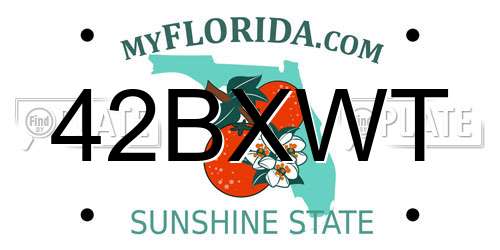42BXWT Florida License Plate