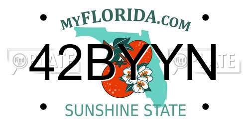 42BYYN Florida License Plate