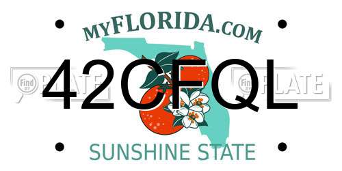 42CFQL Florida License Plate
