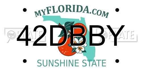 42DBBY Florida License Plate