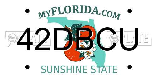 42DBCU Florida License Plate
