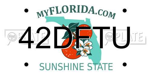 42DFTU Florida License Plate