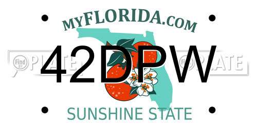 42DPW Florida License Plate