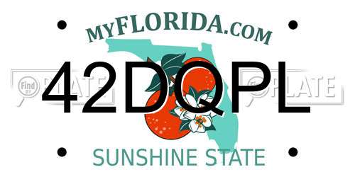 42DQPL Florida License Plate