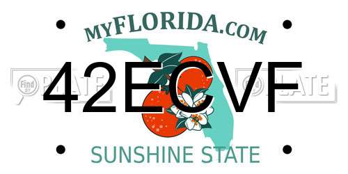 42ECVF Florida License Plate