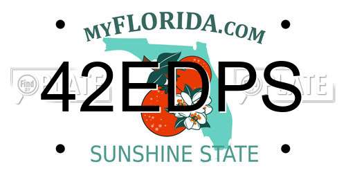 42EDPS Florida License Plate
