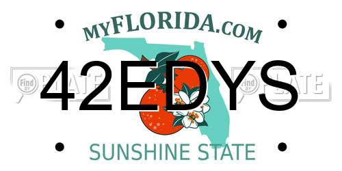 42EDYS Florida License Plate