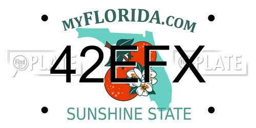 42EFX Florida License Plate