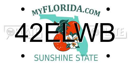 42ELWB Florida License Plate