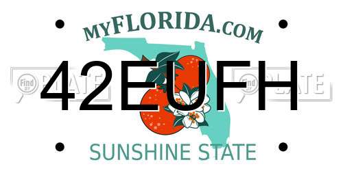 42EUFH Florida License Plate