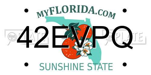 42EVPQ Florida License Plate