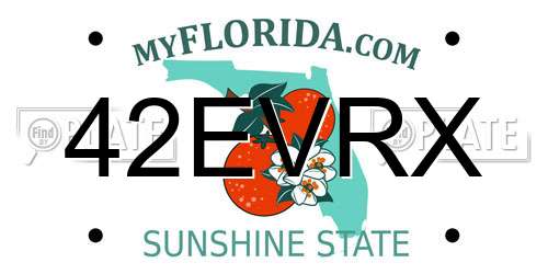 42EVRX Florida License Plate