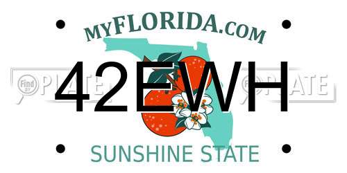 42EWH Florida License Plate