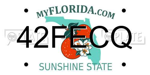 42FECQ Florida License Plate