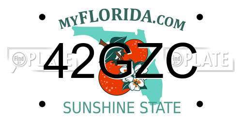 42GZC Florida License Plate