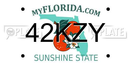 42KZY Florida License Plate