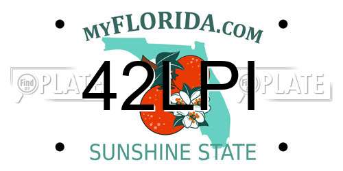42LPI Florida License Plate