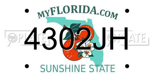 4302JH Florida License Plate