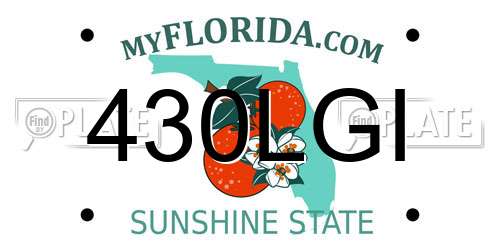 430LGI Florida License Plate