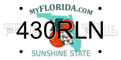 430RLN Florida License Plate