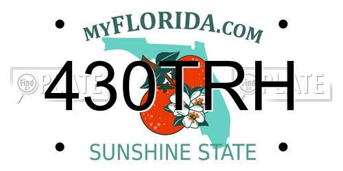 430TRH Florida License Plate