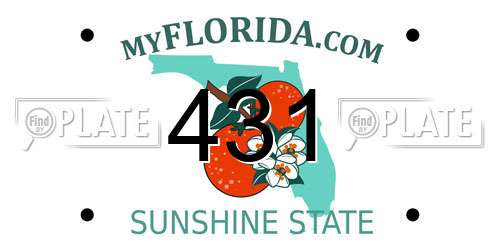 431 Florida License Plate