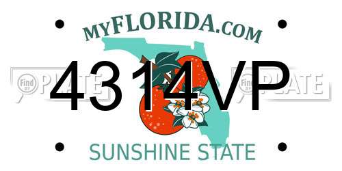 4314VP Florida License Plate