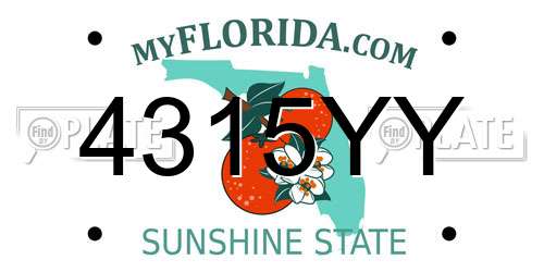 4315YY Florida License Plate