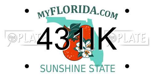 431IK Florida License Plate