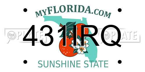 431IRQ Florida License Plate